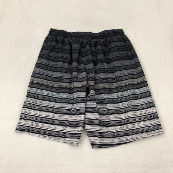 Nike Athletic Black & White Striped Swim Trunks Mesh Lined Board Shorts Mens XXL - Picture 6 of 7